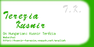 terezia kusnir business card